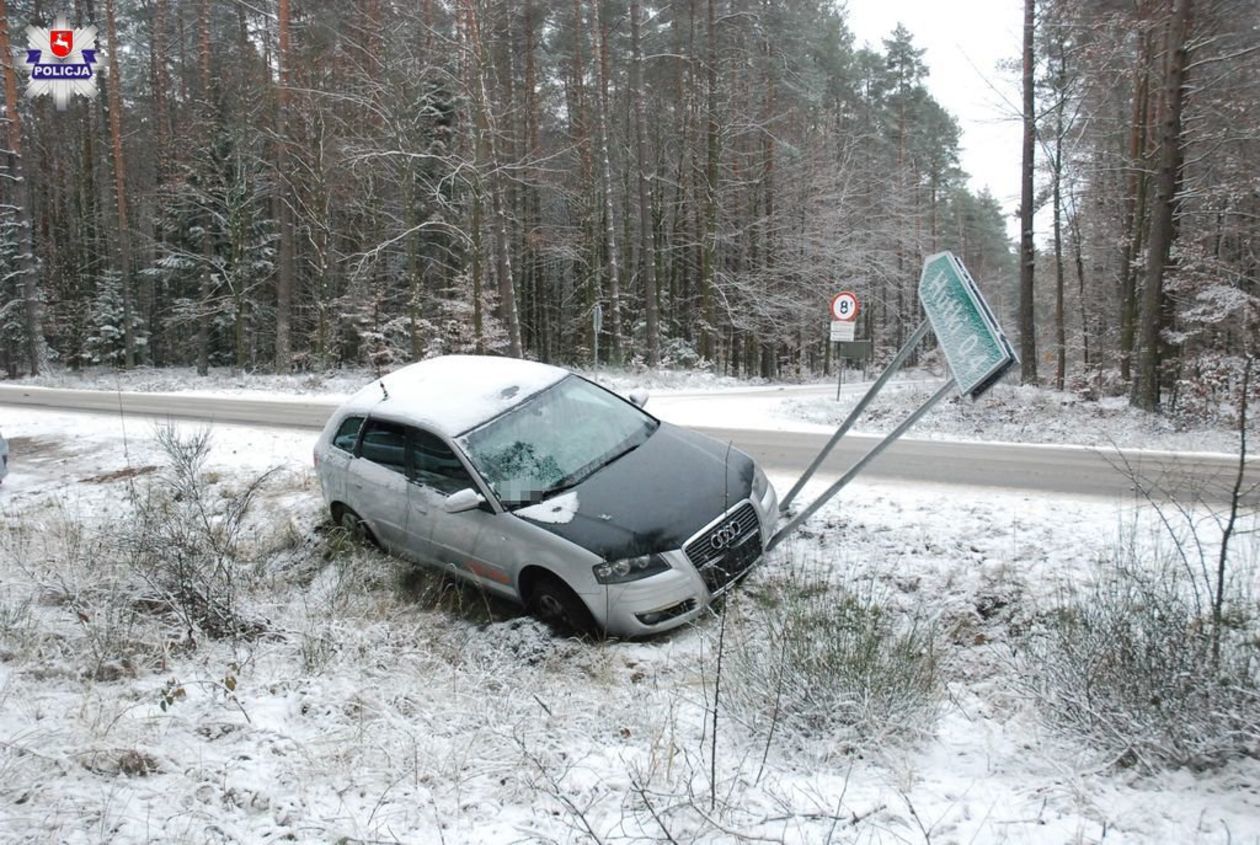 Wypadek na drodze Krasnobród - Hutki