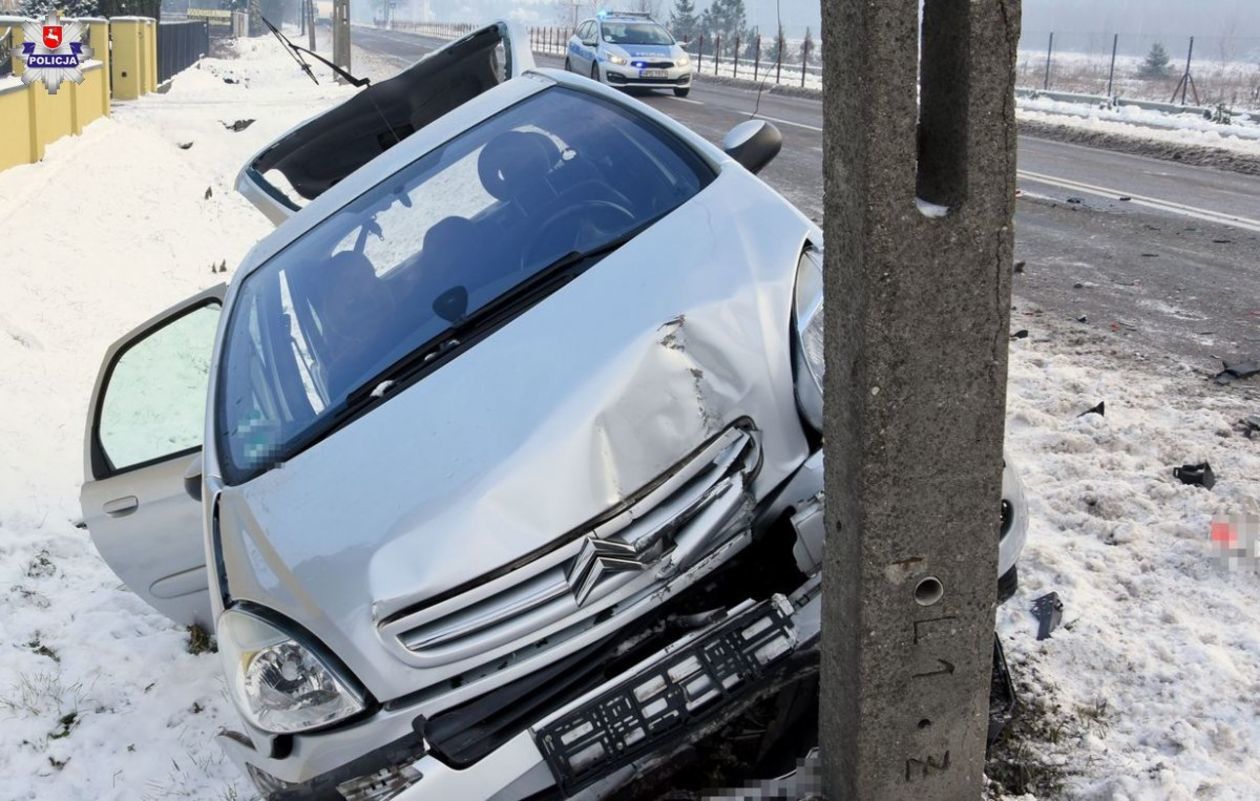  Wypadek w Łukowie  - Autor: Lubelska Policja