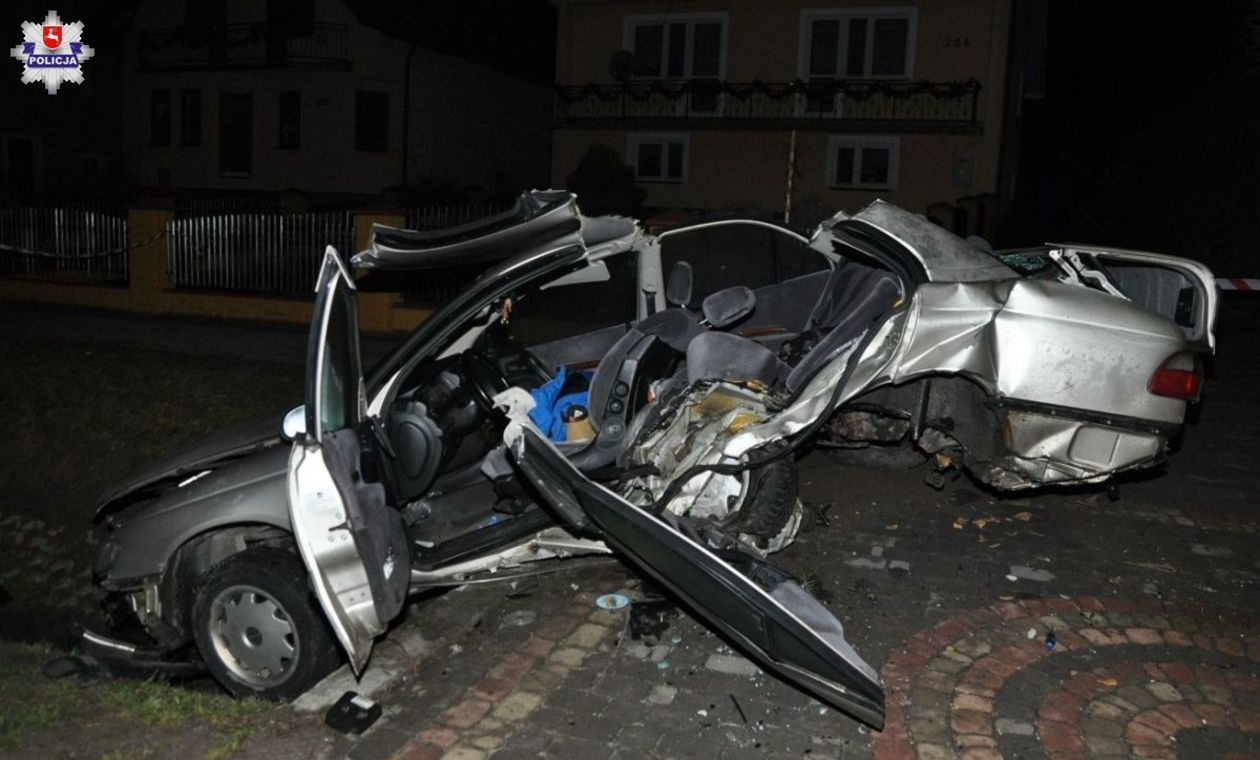 Wypadek w Łukowej: 21-latek miał sporo szczęścia - Autor: Policja