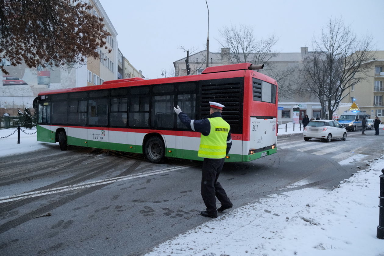 Wypadek na ul. Zesłańców Sybiru w Lublinie