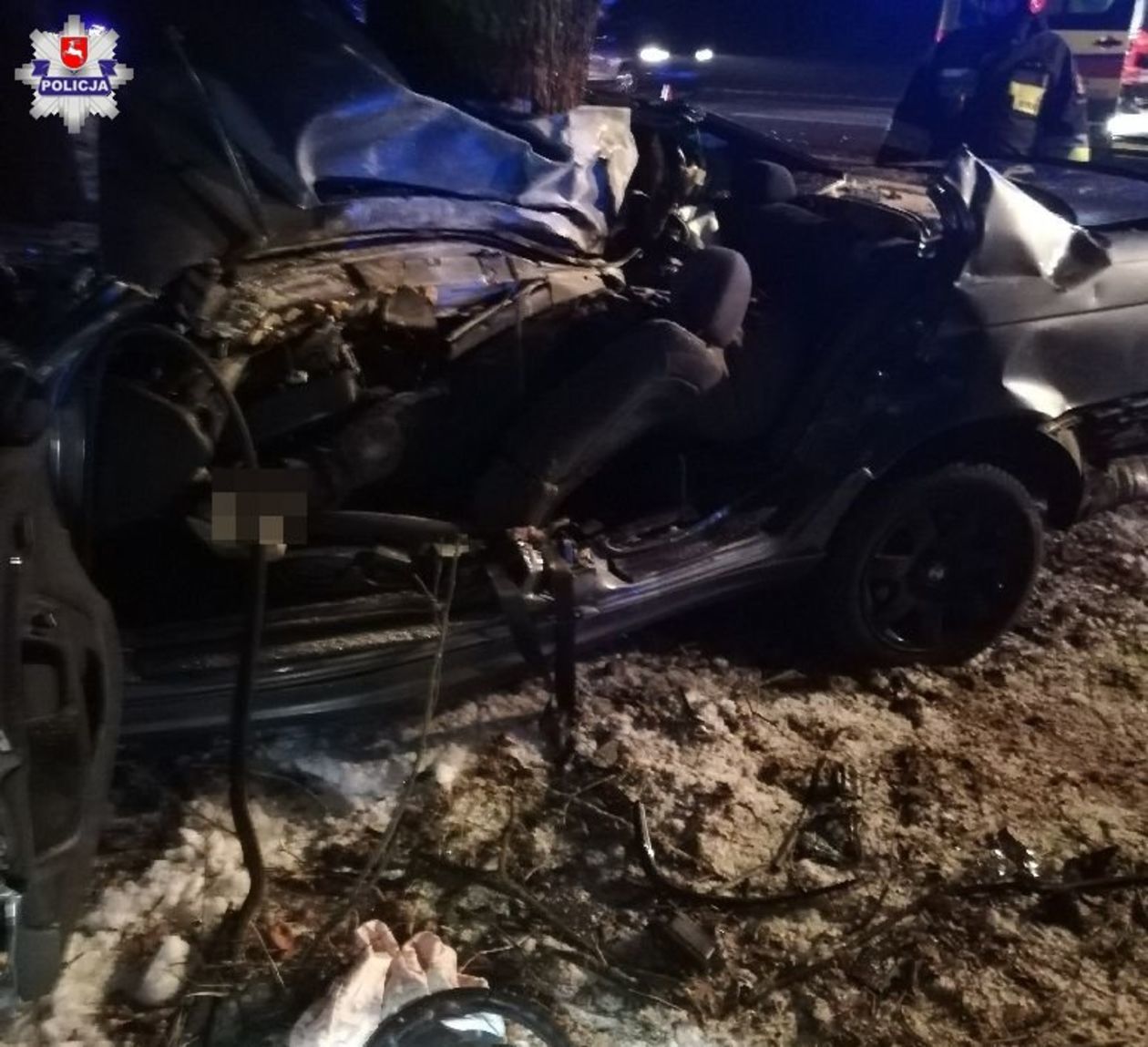 Tuligłowy. W wypadku zginął 22-letni kierowca - Autor: Policja