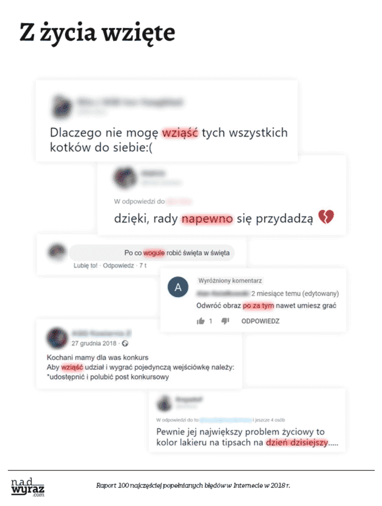  Najczęściej popełniane błędy językowe w internecie (zdjęcie 1) - Autor: nadwyraz.com