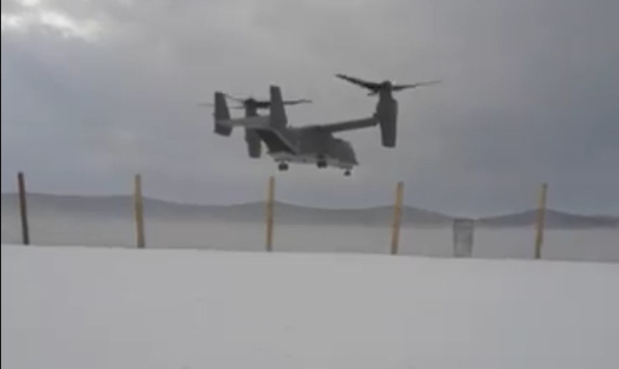Amerykański samolot wojskowy Osprey na Lubelskiem
