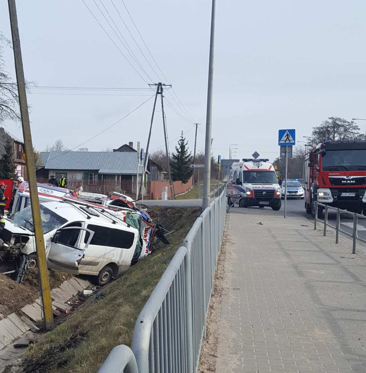  Wypadek w Przytocznie 01.03.2019 (zdjęcie 1) - Autor: KPP Lubartów