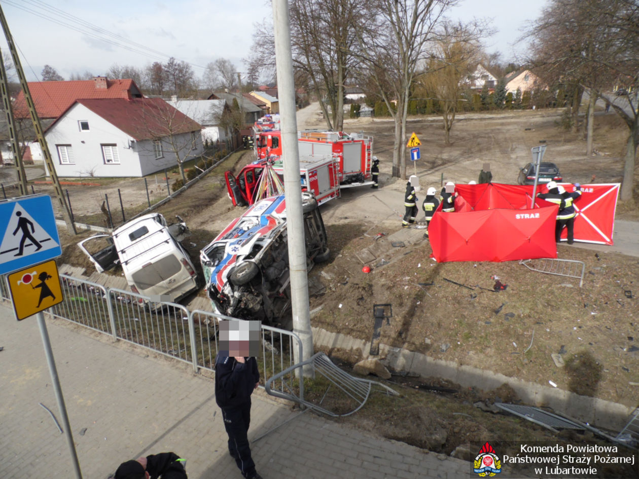  Wypadek w Przytocznie 01.03.2019 (zdjęcie 1) - Autor: PSP Lubartów