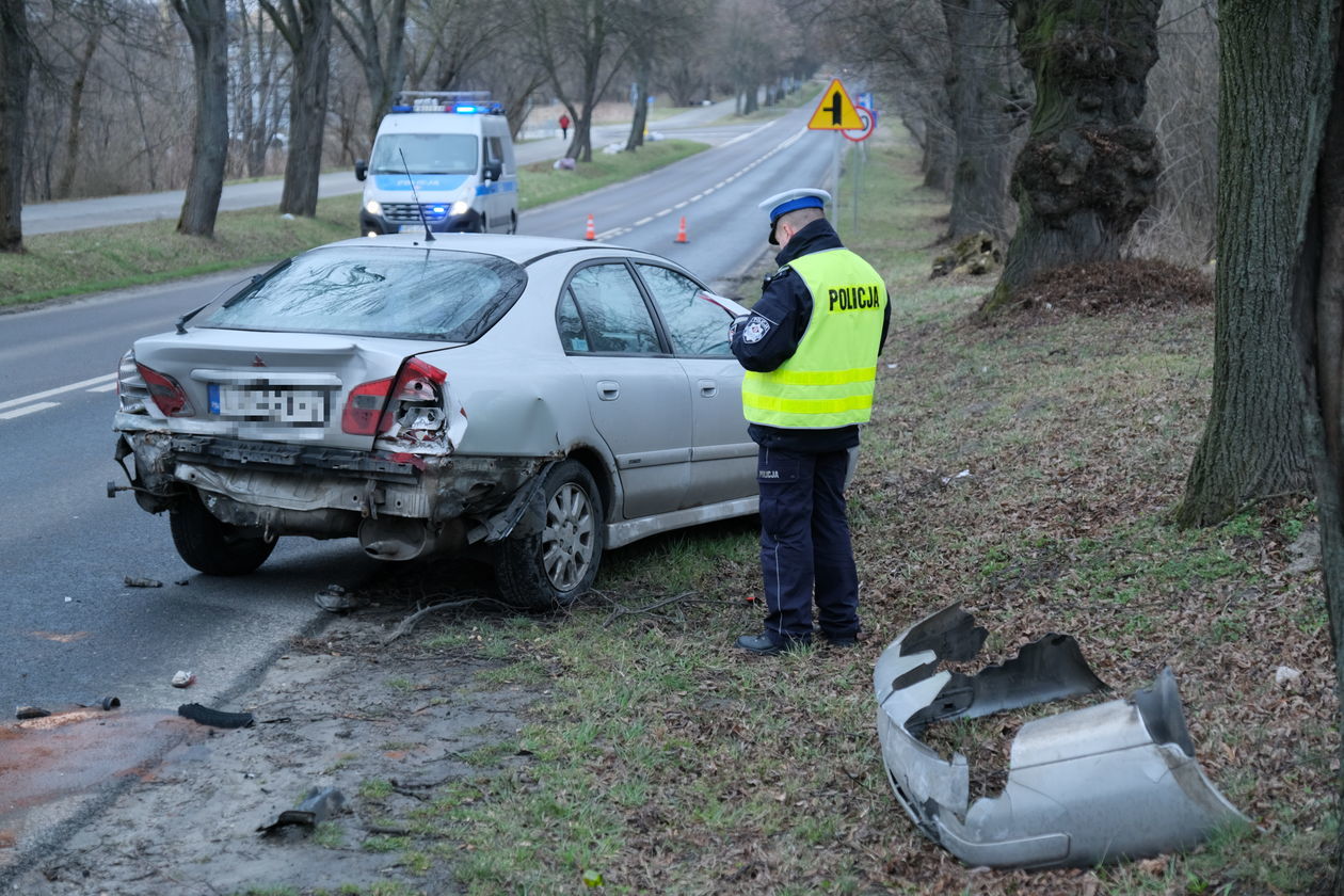  Wypadek na ul. Zemborzyckiej w Lublinie (zdjęcie 1) - Autor: Maciej Kaczanowski