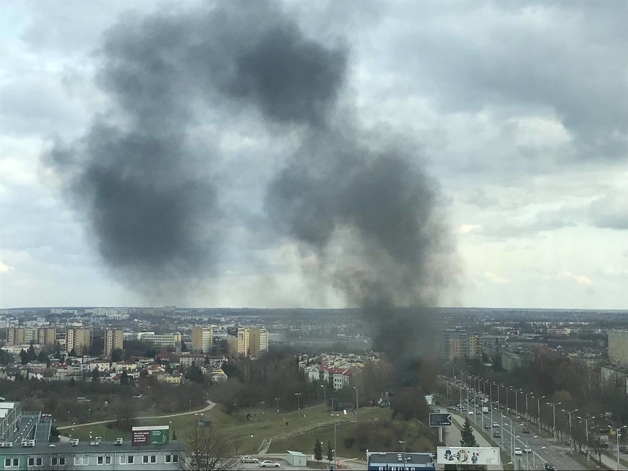  Pożar przy ul. Zana w Lublinie (zdjęcie 1) - Autor: Czytelnik / Alarm 24