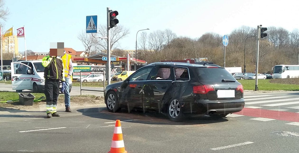 Wypadek koło zamku w Lublinie