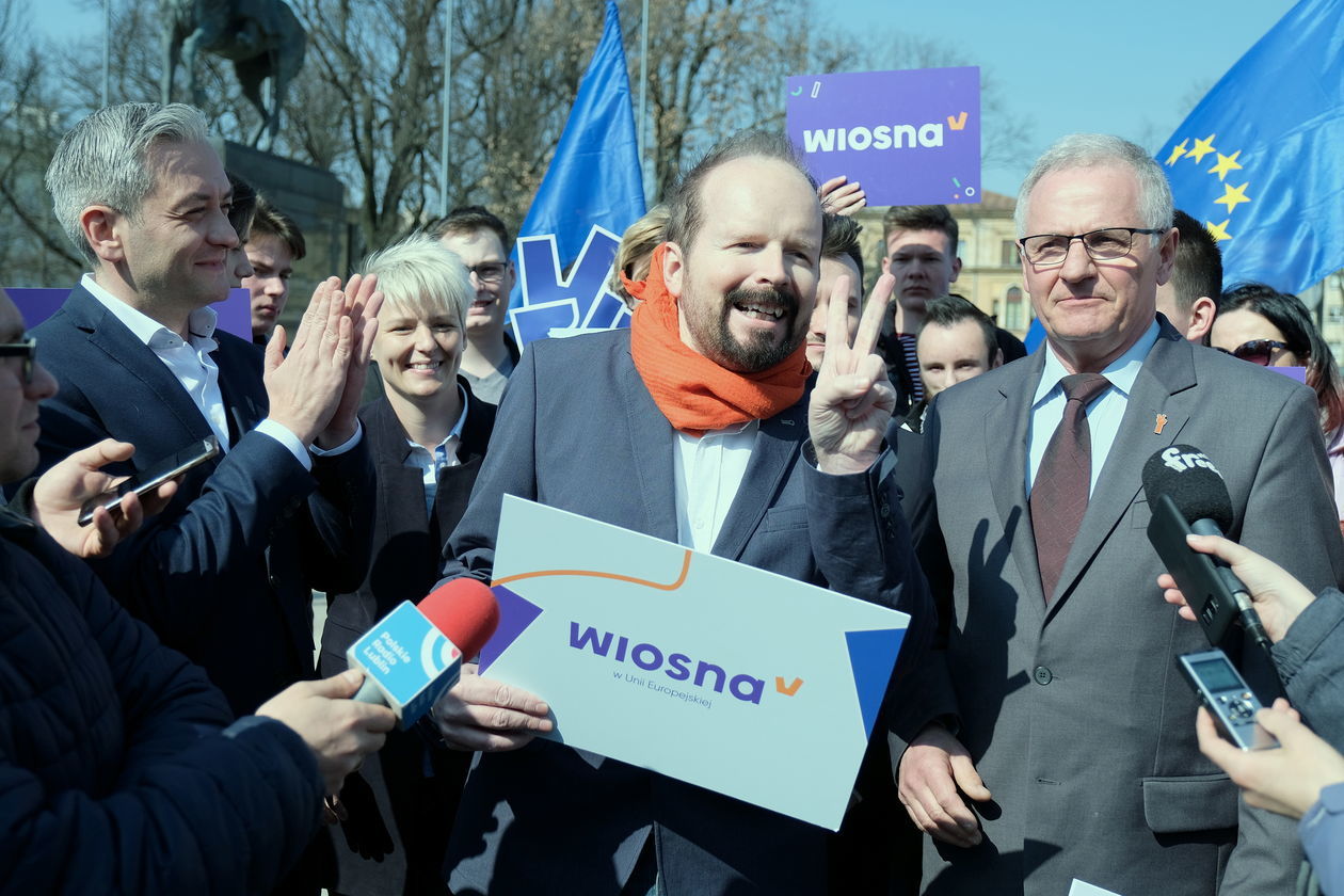  Robert Biedroń w Lublinie. Zaprezentował kandydatów do Europarlamentu (zdjęcie 1) - Autor: Maciej Kaczanowski