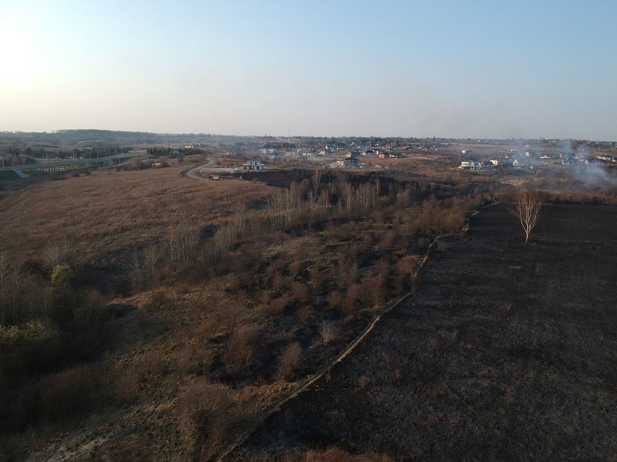  Pożar na górkach czechowskich w Lublinie (zdjęcie 1) - Autor: Paweł Buczkowski