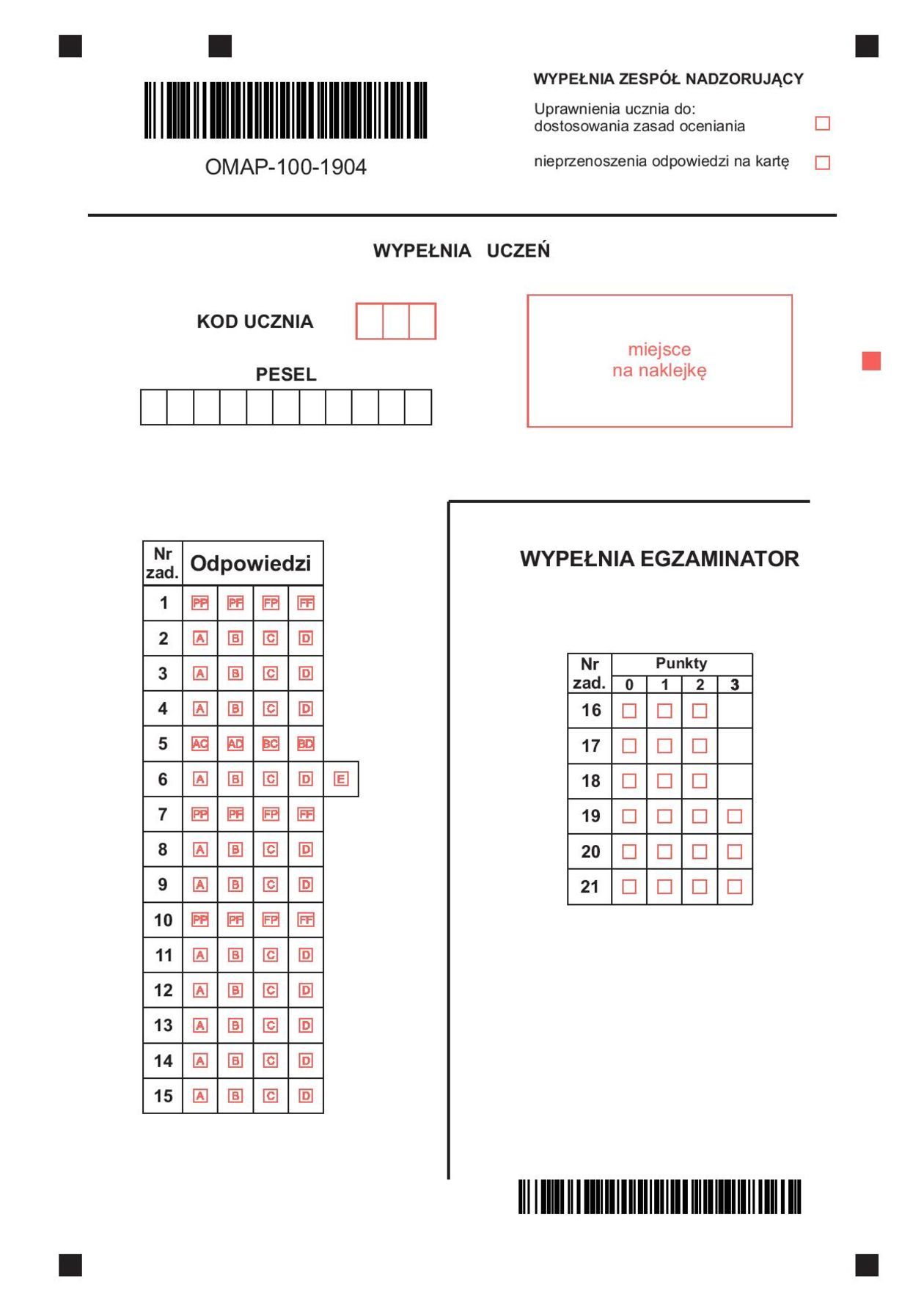  Egzamin ósmoklasisty 2019 matematyka. Arkusze CKE (zdjęcie 1) - Autor: CKE