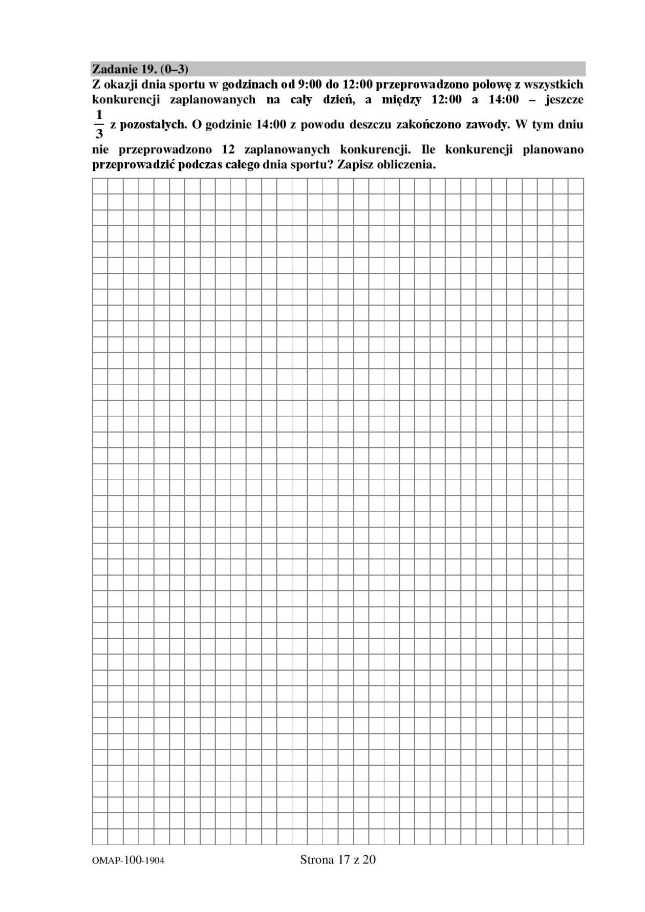  Egzamin ósmoklasisty 2019 matematyka. Arkusze CKE (zdjęcie 1) - Autor: CKE