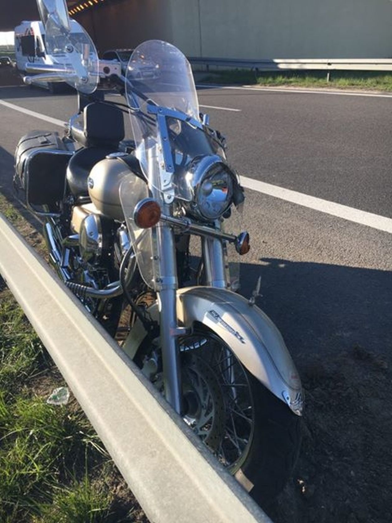 Motocyklista przewrócił się na obwodnicy Lublina