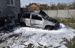 Pożar samochodu w Ostrowie Lubelskim (zdjęcie 4)