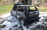 Pożar samochodu w Ostrowie Lubelskim (zdjęcie 2)