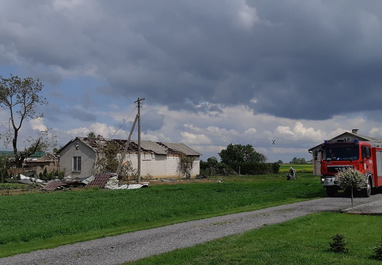  Trąba powietrzna w gm. Wojciechów (zdjęcie 1) - Autor: Marcin Sobczak