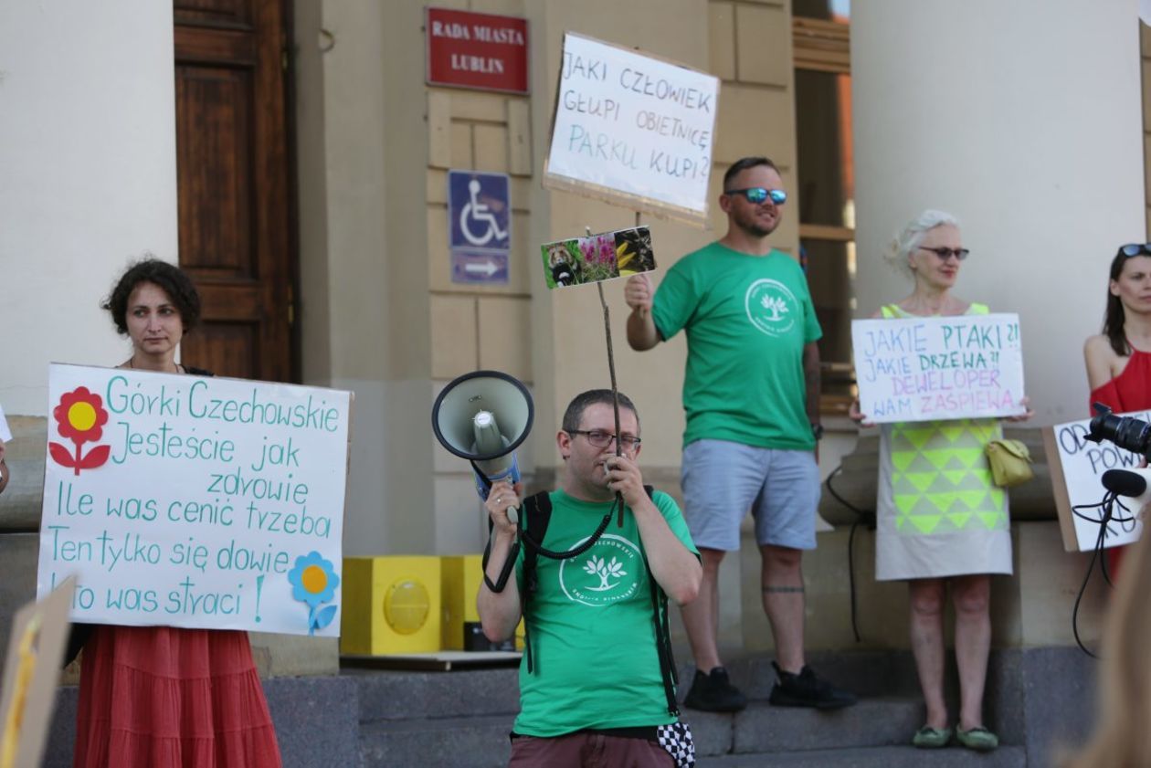  Manifestacja w sprawie górek czechowskich (zdjęcie 1) - Autor: Krzysztof Mazur