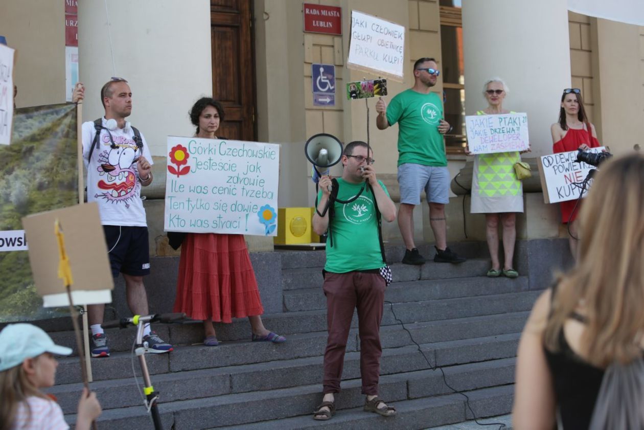  Manifestacja w sprawie górek czechowskich (zdjęcie 1) - Autor: Krzysztof Mazur