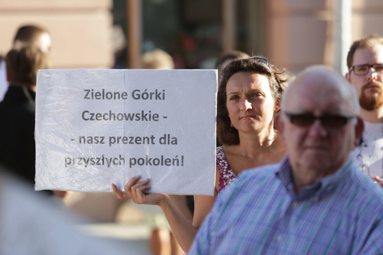  Manifestacja w sprawie górek czechowskich (zdjęcie 1) - Autor: Krzysztof Mazur