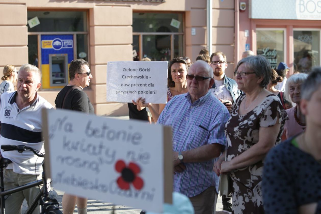  Manifestacja w sprawie górek czechowskich (zdjęcie 1) - Autor: Krzysztof Mazur