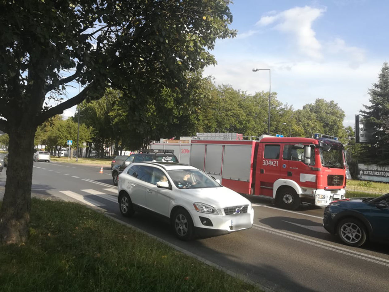  Wypadek na ul. Związkowej w Lublinie (zdjęcie 1) - Autor: Agnieszka Antoń-Jucha