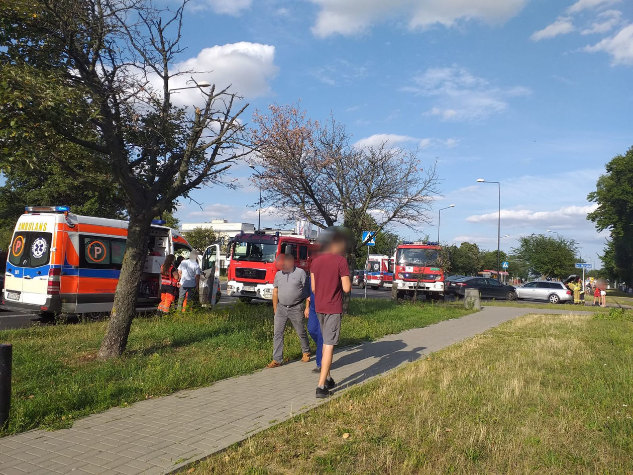  Wypadek na ul. Związkowej w Lublinie (zdjęcie 1) - Autor: Pola