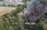 Pożar na Felinie przy ul. Doświadczalnej w Lublinie - zdjęcia z drona (zdjęcie 4)