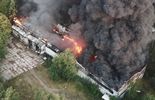 Pożar na Felinie przy ul. Doświadczalnej w Lublinie - zdjęcia z drona (zdjęcie 2)