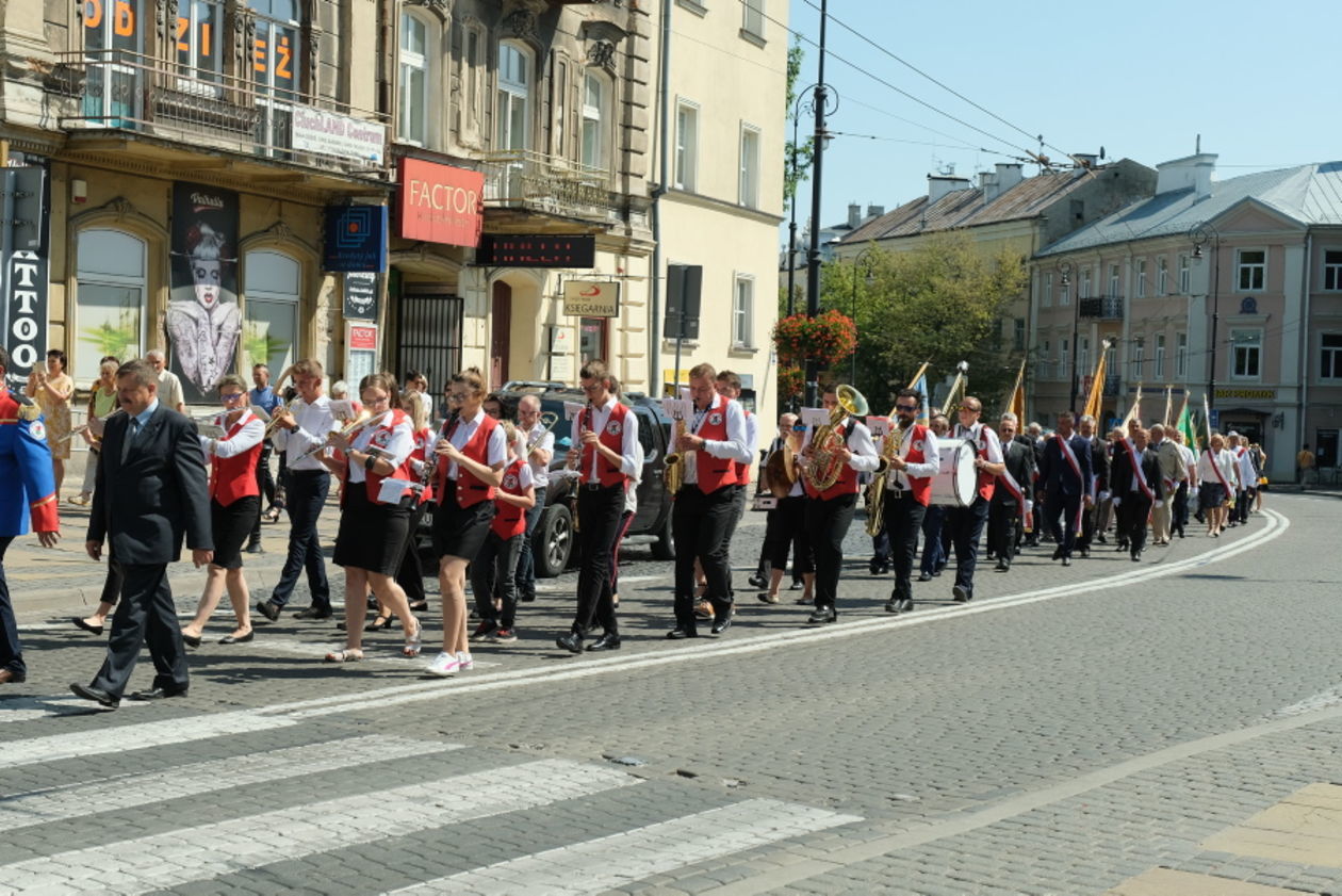  I Wojewódzkie Lubelskie Święto Miodu: przemarsz pszczelarzy z orkiestrą i sztandarami (zdjęcie 1) - Autor: Maciej Kaczanowski