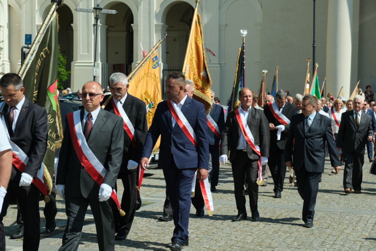  I Wojewódzkie Lubelskie Święto Miodu: przemarsz pszczelarzy z orkiestrą i sztandarami (zdjęcie 1) - Autor: Maciej Kaczanowski