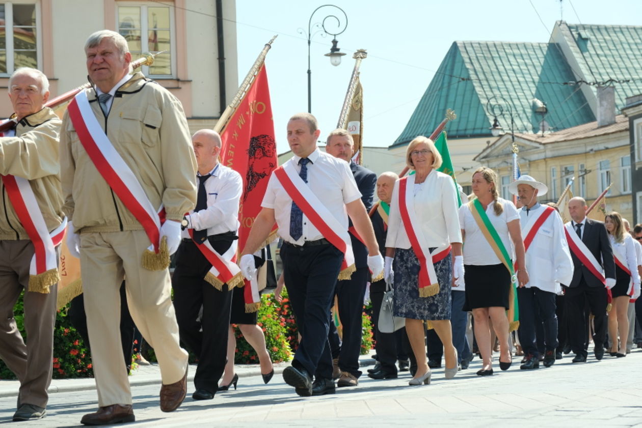  I Wojewódzkie Lubelskie Święto Miodu: przemarsz pszczelarzy z orkiestrą i sztandarami (zdjęcie 1) - Autor: Maciej Kaczanowski