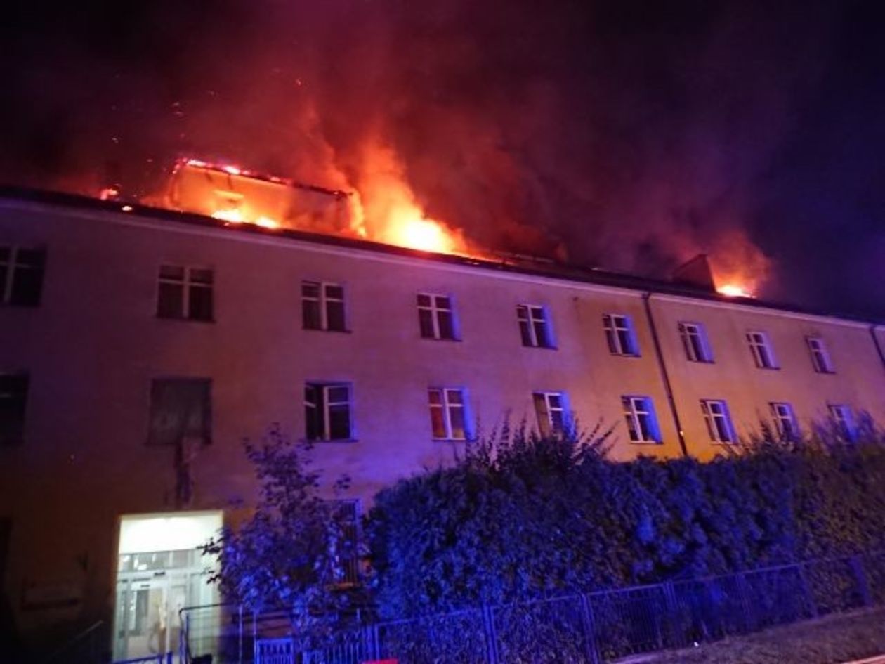 Pożar DPS przy ul. Głowackiego w Lublinie