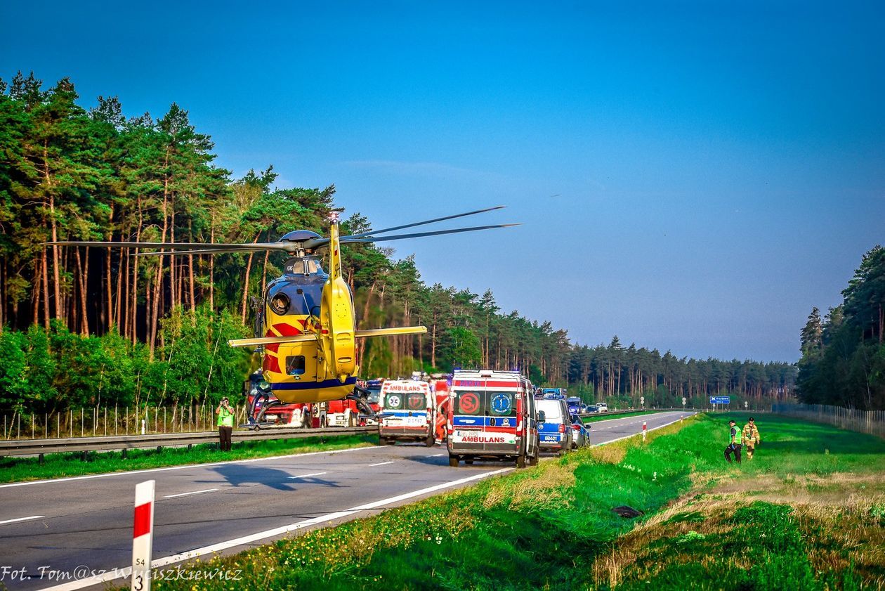  Wypadek na autostradzie A4 na Dolnym Śląsku (zdjęcie 1) - Autor: Tomasz Wyciszkiewicz/Pogotowie Ratunkowe w Legnicy