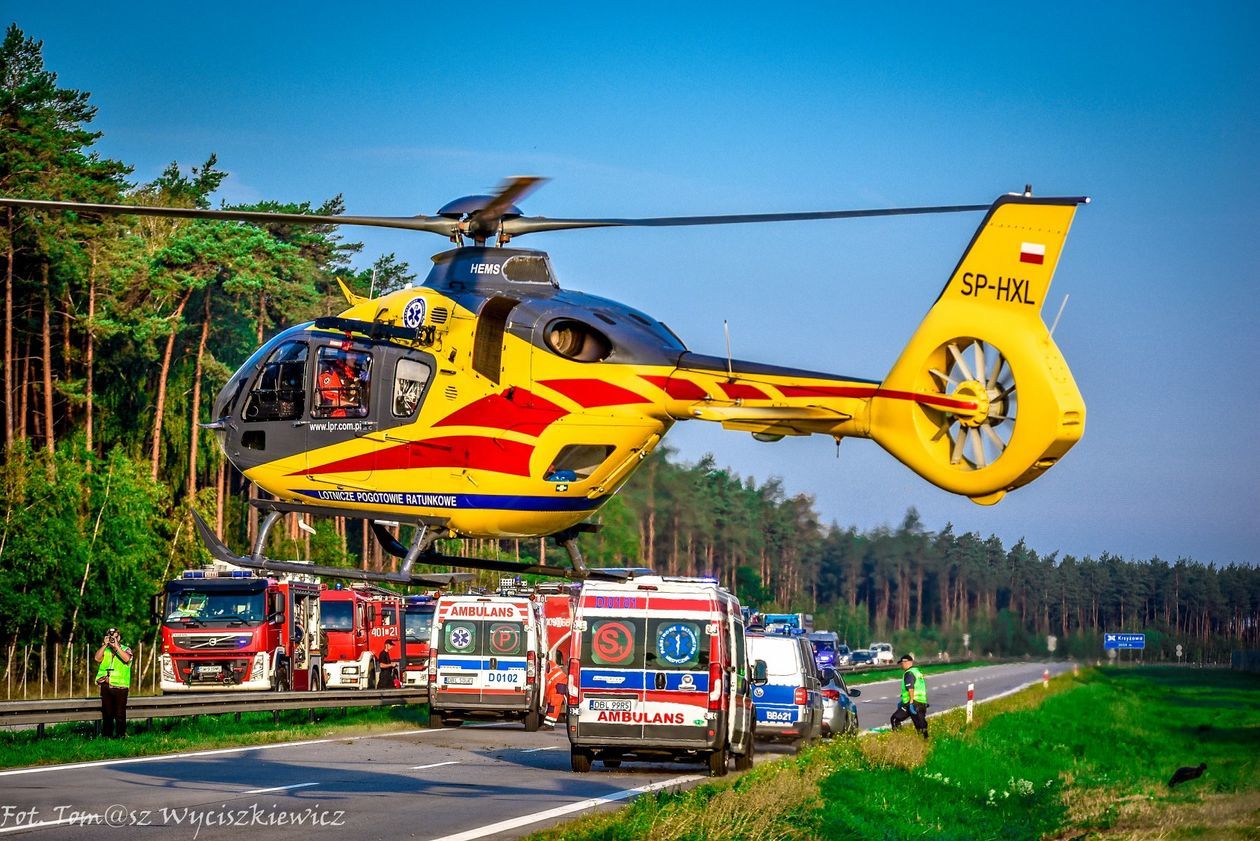  Wypadek na autostradzie A4 na Dolnym Śląsku (zdjęcie 1) - Autor: Tomasz Wyciszkiewicz/Pogotowie Ratunkowe w Legnicy