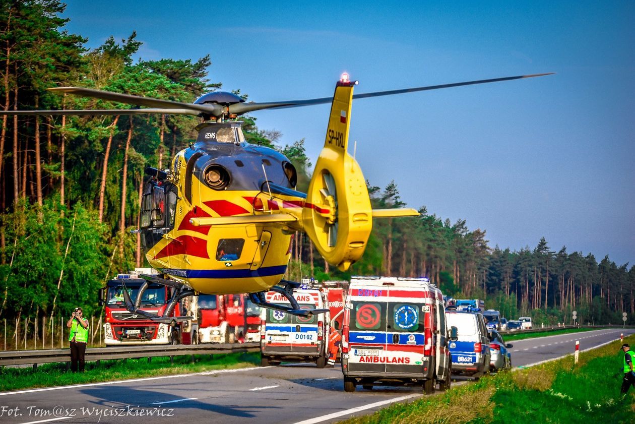  Wypadek na autostradzie A4 na Dolnym Śląsku (zdjęcie 1) - Autor: Tomasz Wyciszkiewicz/Pogotowie Ratunkowe w Legnicy