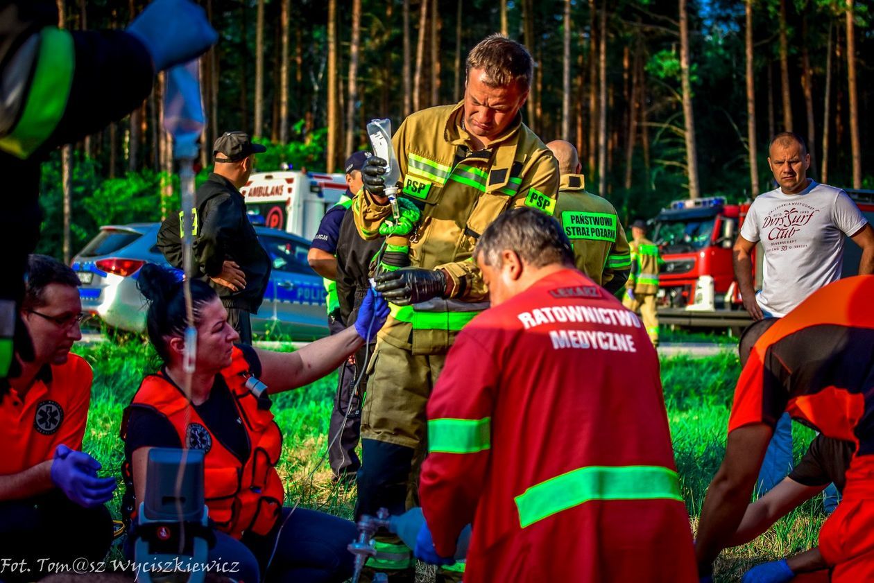  Wypadek na autostradzie A4 na Dolnym Śląsku (zdjęcie 1) - Autor: Tomasz Wyciszkiewicz/Pogotowie Ratunkowe w Legnicy