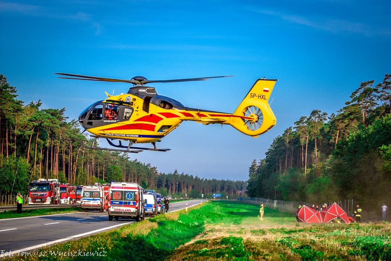  Wypadek na autostradzie A4 na Dolnym Śląsku (zdjęcie 1) - Autor: Tomasz Wyciszkiewicz/Pogotowie Ratunkowe w Legnicy