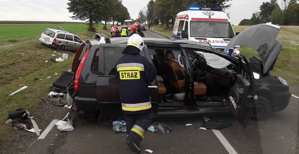 Wypadek Płusy 17.09.2019 - Autor: OSP Księżpol