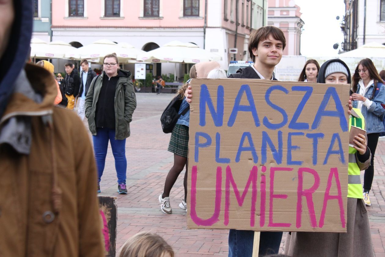  Młodzieżowy Strajk Klimatyczny w Zamościu (zdjęcie 1) - Autor: Kazimierz Chmiel