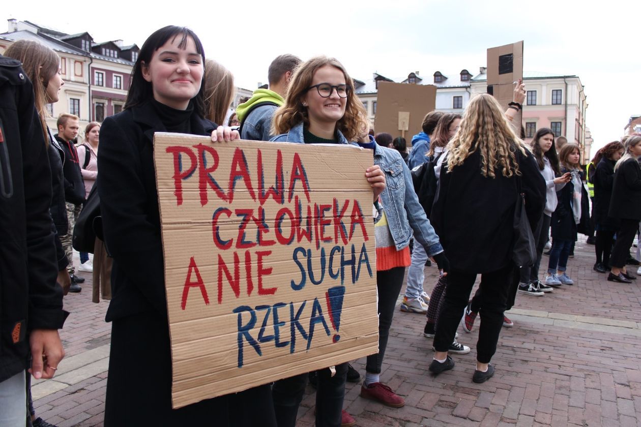  Młodzieżowy Strajk Klimatyczny w Zamościu (zdjęcie 1) - Autor: Kazimierz Chmiel