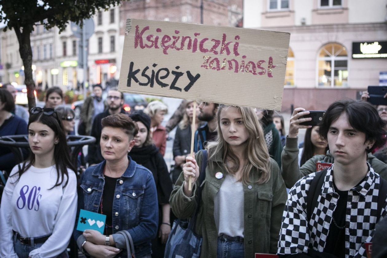  Nie dla zakazu edukacji seksualnej. Protest w Lublinie (zdjęcie 1) - Autor: Jacek Szydłowski