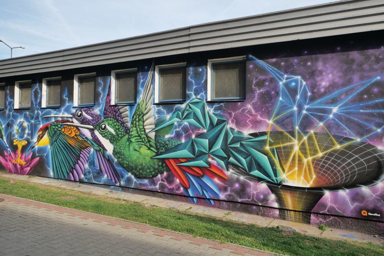  Nowy mural w Lublinie. Ptaki z ulicy Medalionów [zdjęcia] (zdjęcie 9) - Autor: Krzysztof Mazur