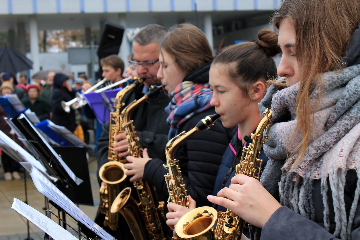  Orkiestra akompaniowała, puławianie śpiewali  (zdjęcie 1) - Autor: Radosław Szczęch