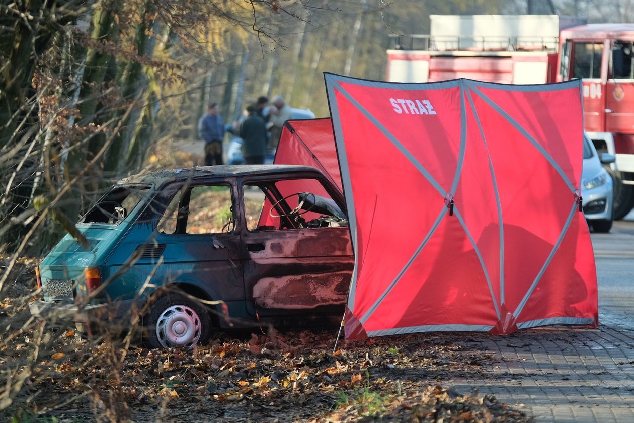 Wypadek w Sporniaku 27.11.2019 (zdjęcie 1) - Autor: Maciej Kaczanowski