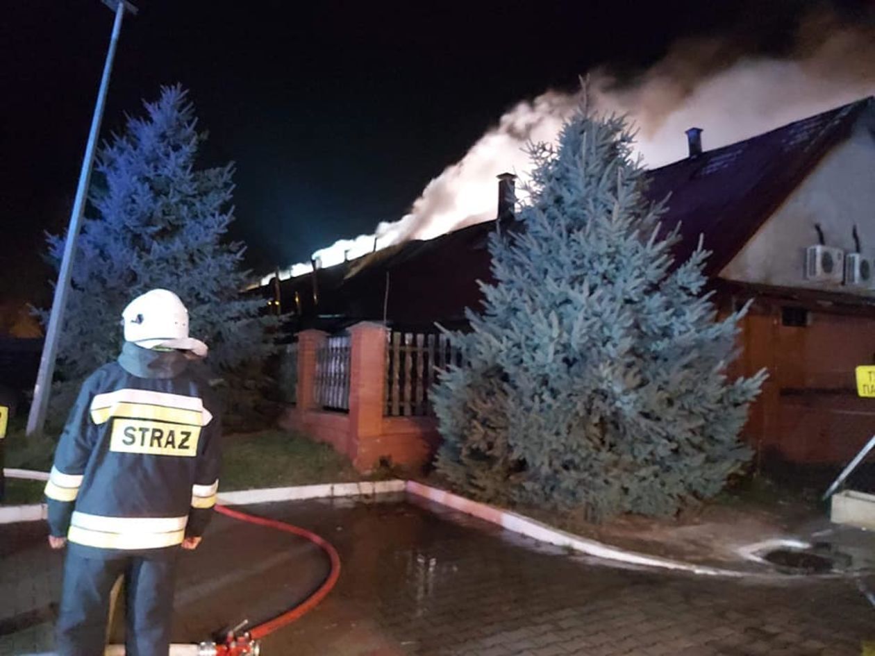 Pożar restauracji Szałas w Hrubieszowie  - Autor: OSP Werbkowice 
