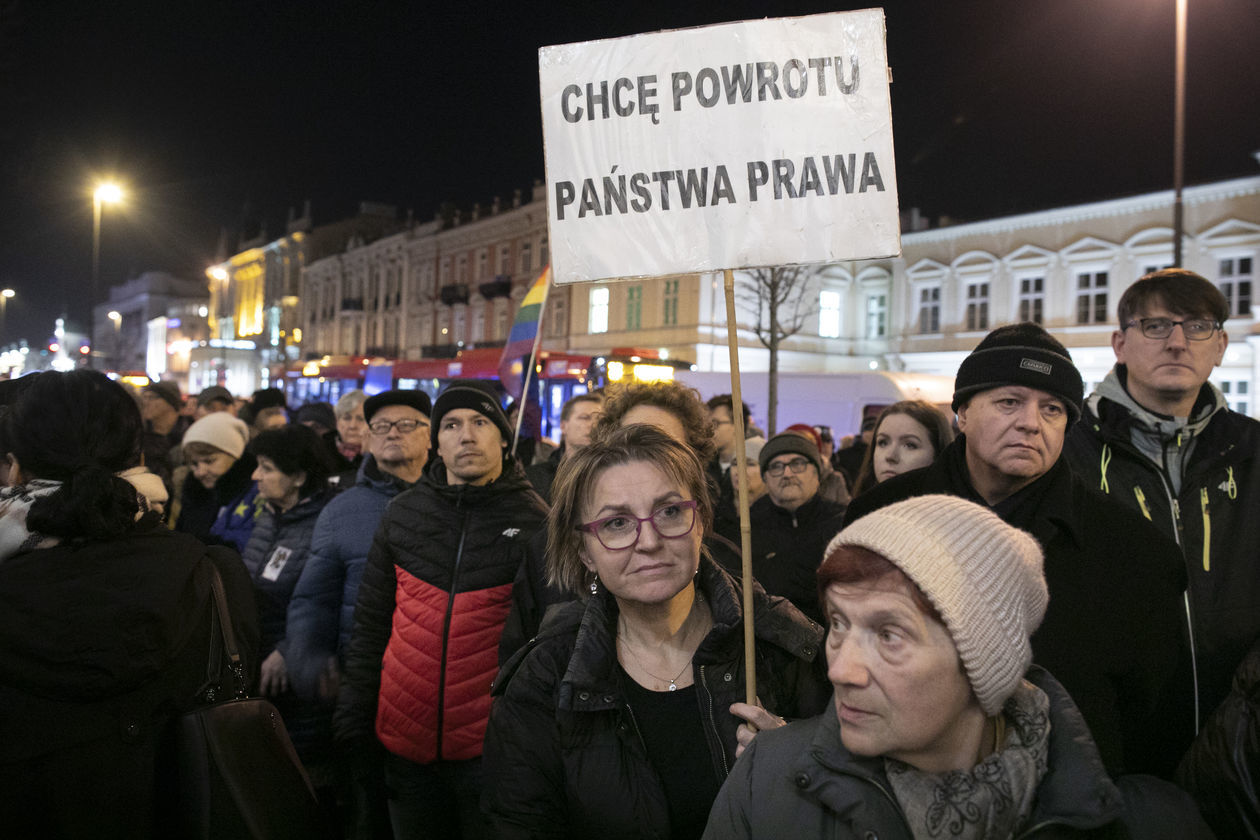  Protest w obronie sądów w Lublinie (zdjęcie 31) - Autor: Jacek Szydłowski 