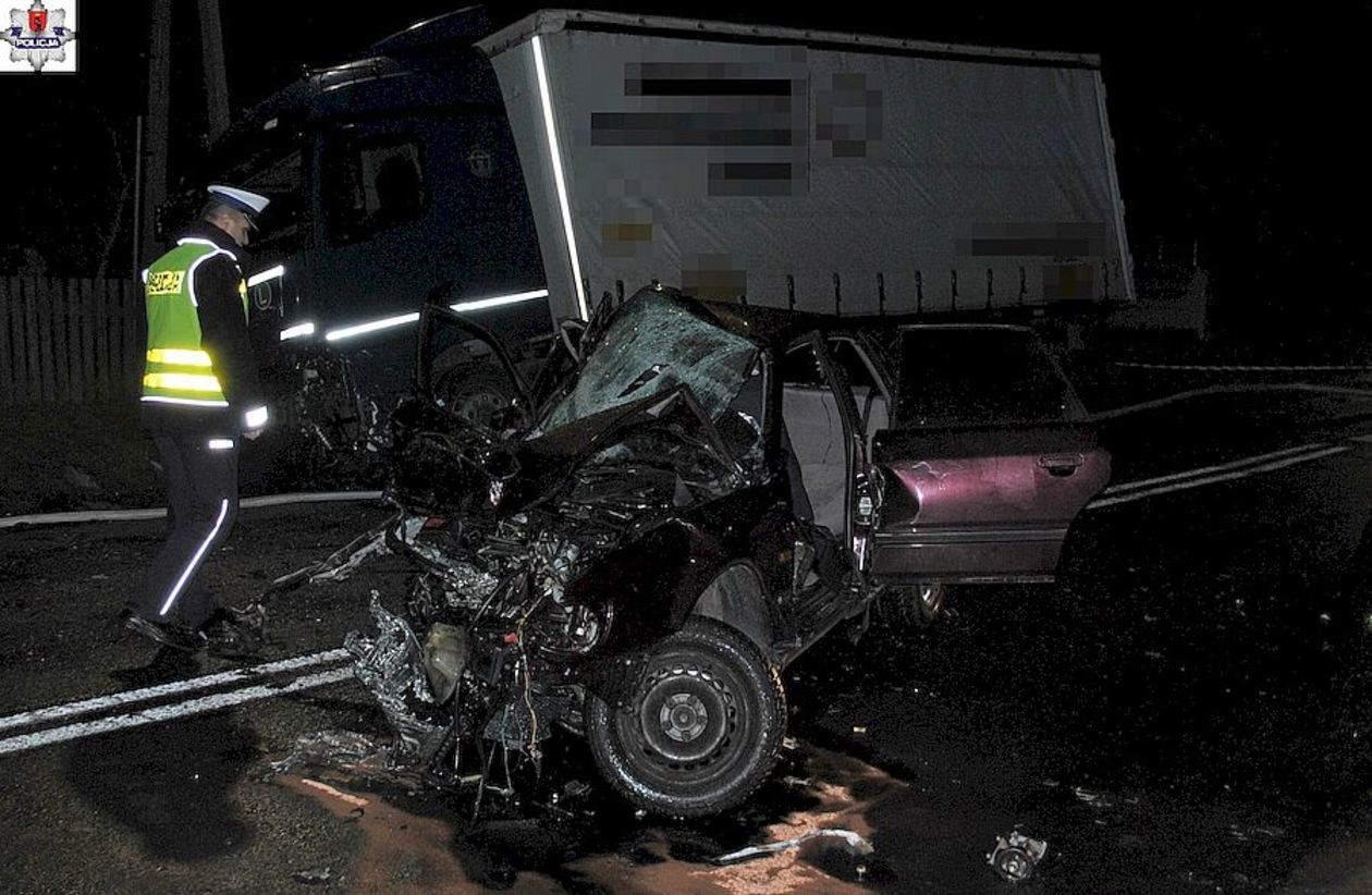 Śmiertelny wypadek w Dąbiu (gmina Łuków) - Autor: Policja