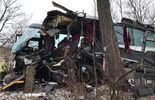 Wypadek autokaru w miejscowości Olszyny (Dolny Śląsk) (zdjęcie 3)