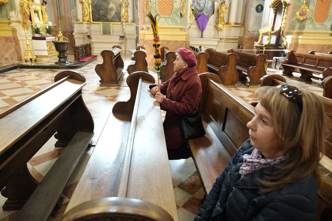  Niedziela Palmowa bez procesji w lubelskiej archikatedrze (zdjęcie 1) - Autor: Maciej Kaczanowski