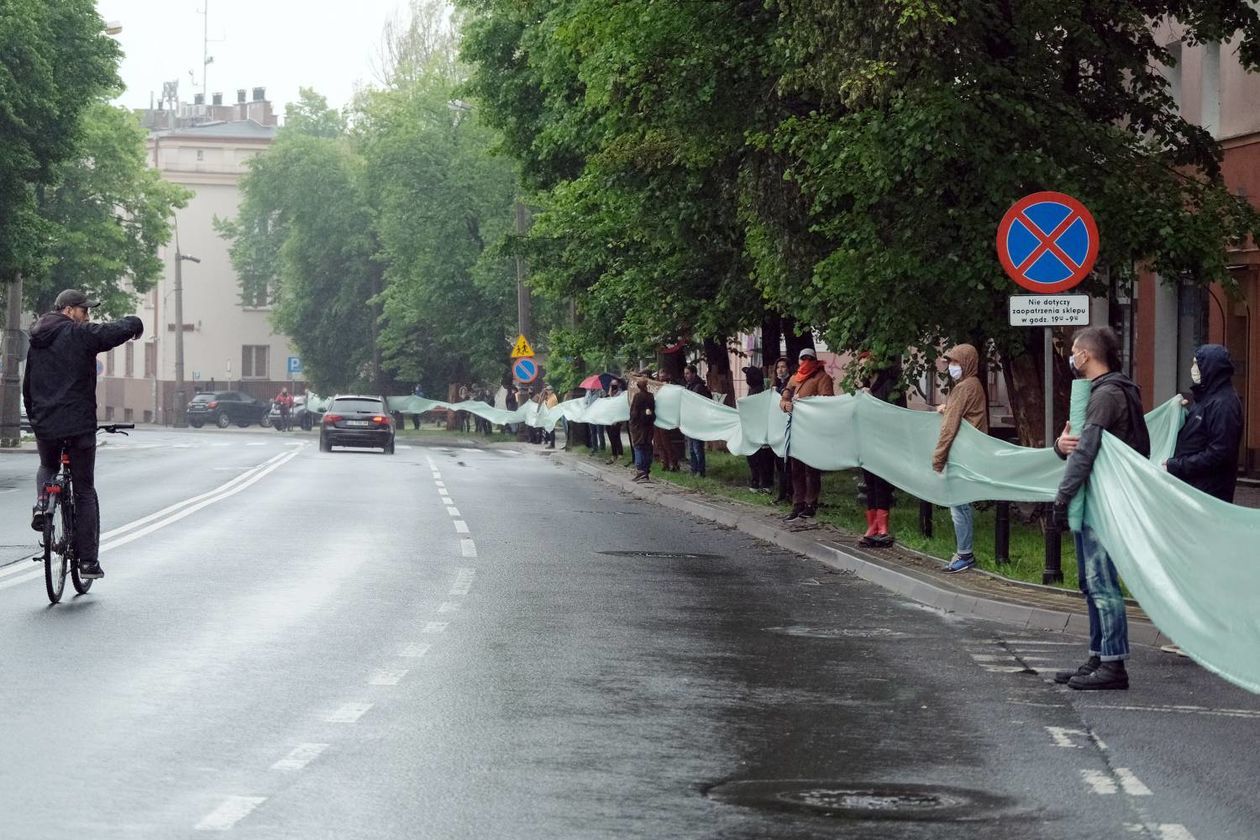  Protest w obronie drzew na ul. Lipowej w Lublinie (zdjęcie 1) - Autor: Maciej Kaczanowski